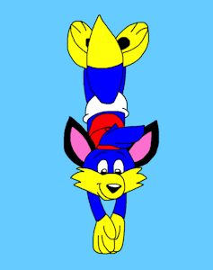 Alex the Fox Diving by CartoonFoxArt2002
