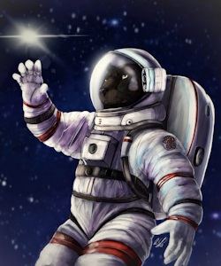 Cat in Space by Nightwalker