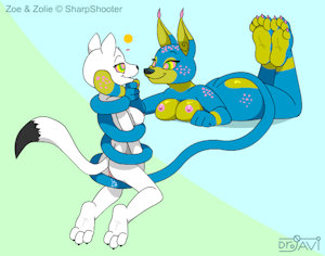 Zolie hypnotizes Zoe (GIF) by DrJavi