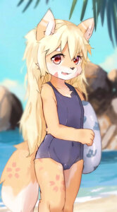 swimsuit fox by NICOFOX