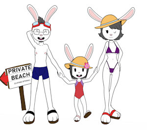 Elinor's Family Beach Day (by FOURS) by BunPatrol