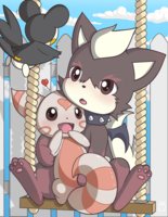 cupcake and Minocat makes friends  by Tricksta