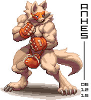 Wolf fighter - animated pixelart  by Anhes