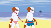 Sammy and Remi - Art trade by LykaanDorianWylder
