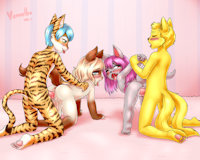 YCH: Friends in the good and bad by VermelhaTan