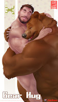 HumanxFurry - Bear Hug by Anhes