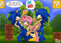 Commission for BlackFlash09 - 3 Sonic 1 Amy Rose by RaianOnzika