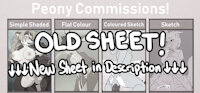 *OUTDATED SHEET!* New Commission Sheet in Description! by Peony