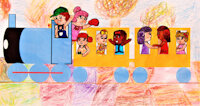 All aboard the Huggaland Express! by MrRoseLizard