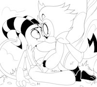 Helluva Boss Stolas & blitzo by Tricksta