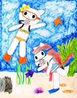 Cats and Fish by MrRoseLizard