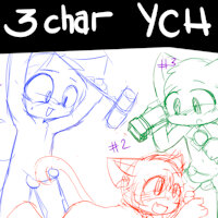 3 character + comic page YCH! (closed) by clyndemoon