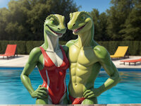 Lizard Swimmers by Logically