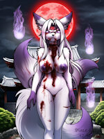 Under The Blood Moon by BlazeLupine