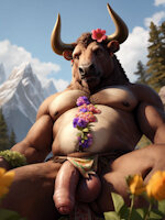 Flower Bison by Logically