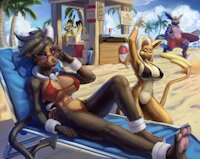 [Comm] At the beach by Xmokey