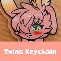 Amélie And Sasha Keychains by Bunnybits