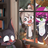 Sneaky Trick n Treaters by clyndemoon