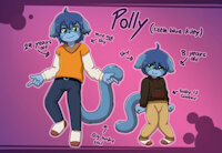 Polly the blue kitty by Polygon5
