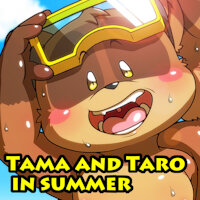 Tama and Taro in summer! by NKYN