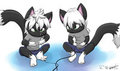 Gaming Kittens (by Rinzy) by Zeikcied