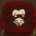 Petite Pony on red Pillow by FoxFoxplz