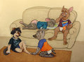 The Boys Unwind by Christaphorac