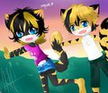 Sheela and Skynex draw by Skatesai 