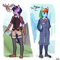 AU Twilight and Rainbow by Wick