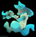 Riolu and Lukario by blackeevee