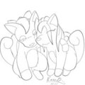 KitsuneYoukai's Characters Kitsune and Firecat (Concept Art for Comic) by kuroodod