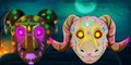 Sweet Pair of Glowing Skulls by DuoTheas