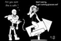 Fireworks safety with Papyrus and Undyne by Mik3TheStrange