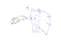 Shadow touch Sonic's head by RojinRojin