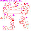 YCH Cub Diaper Party by Yiffox