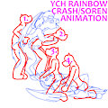 YCH Rainbow Crash/ Soren Animation by Yiffox