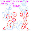 YCH CUB Huey, Duey, Luey Animation by Yiffox