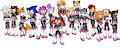 Rouge'd Sonic Characters by 10eleven