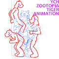 YCH Zootopia Tiger Animation by Yiffox
