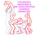YCH Bojack & Peanutbutter Sammich Animation by Yiffox