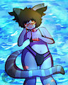 Black Bikini Boy (June Patreon Print) by Beebz