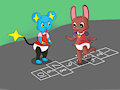 Amy & Katie playing Hop Scotch -By l1llily- by DanielMania123