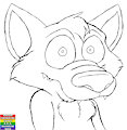 Free Lineart: Wolf by FoxyKitsuneFox