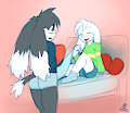 "What Are We Gonna Do on the Bed?" - Commission by BubbleGlass