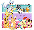 Pika Family by ChikoritaMoon