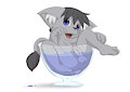 Blueberry Kitty Drink by Hitsunekun