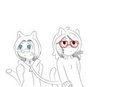 Pandee and Chrissy WIP by KitE5
