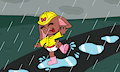 Amy Splashing in the Puddles by DanielMania123