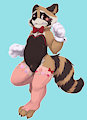 Pretty Little Raccoon (available on Sticker Mule) by Leosaeta