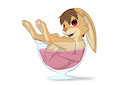 Cherry Bunny Drink by Hitsunekun